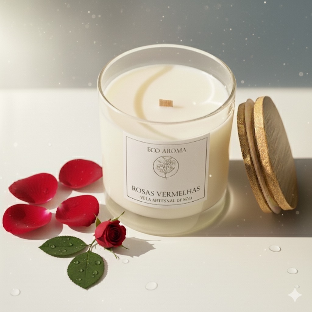 Vela Aromática Rosas Vermelhas